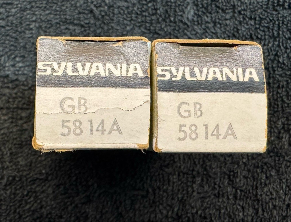 2 NOS NIB Matched Sylvania GB 5814A Audio Tubes