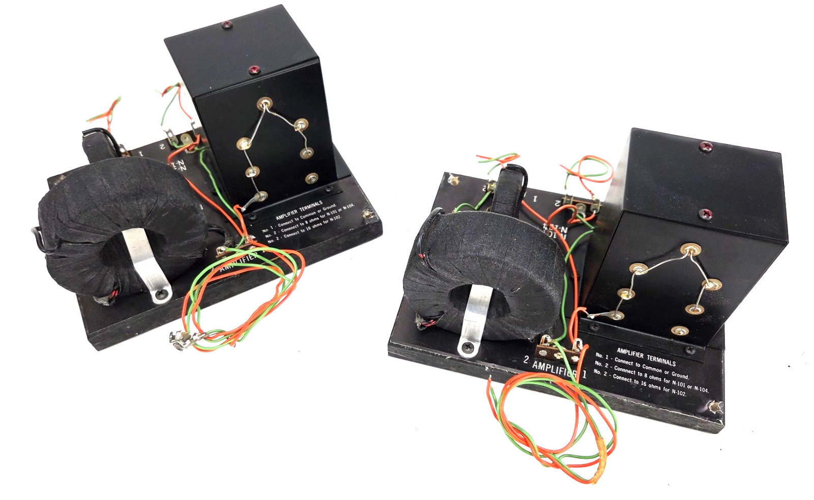 BOZAK N-104 VINTAGE SPEAKER CROSSOVER NETWORKS PAIR WORKING