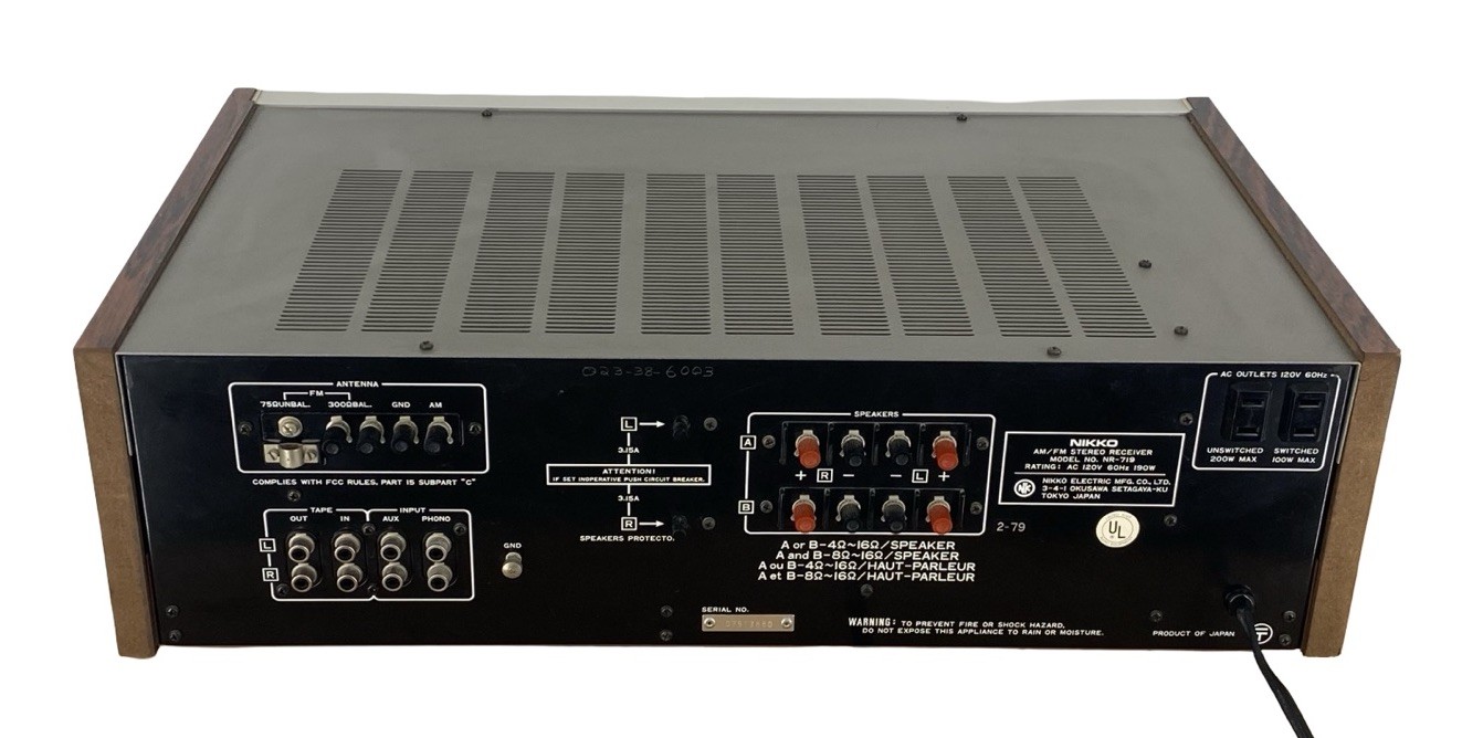 Vintage 1979 Nikko NR-719 AM/FM Stereo Receiver – Minty, Tested