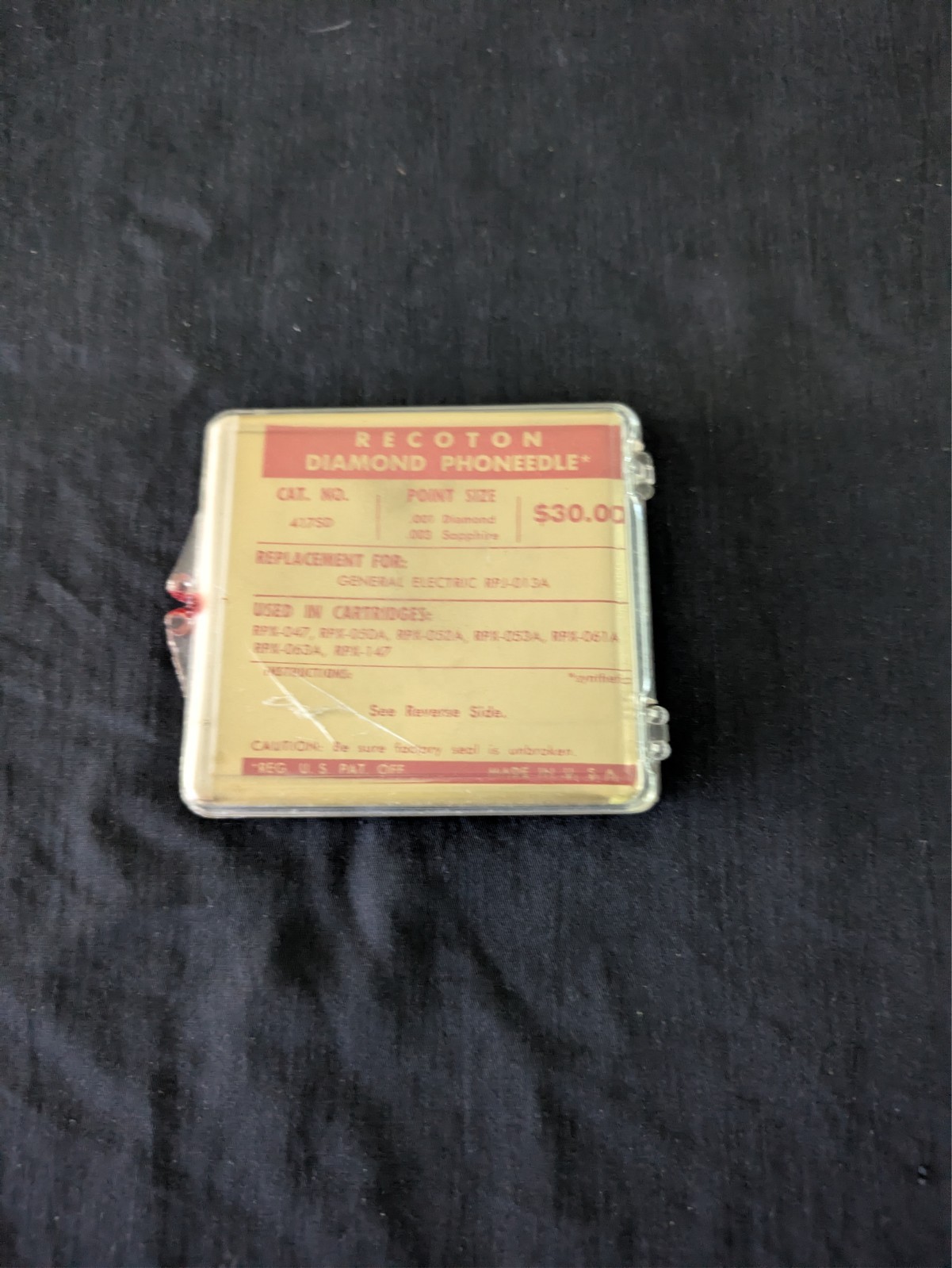 Recoton 417SD General Electric type III, RPJ-013A needle LP 78 rpm Sapphire