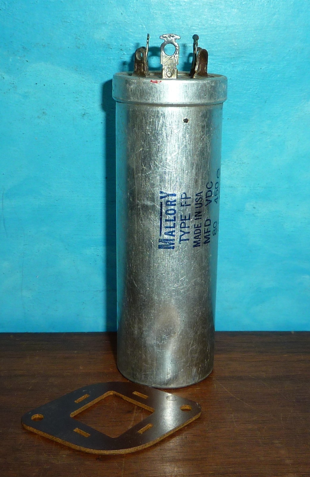 Mallory FP Electrolytic Can Capacitor 80/65/50uf@450/450/50VDC 450V 50V Tested