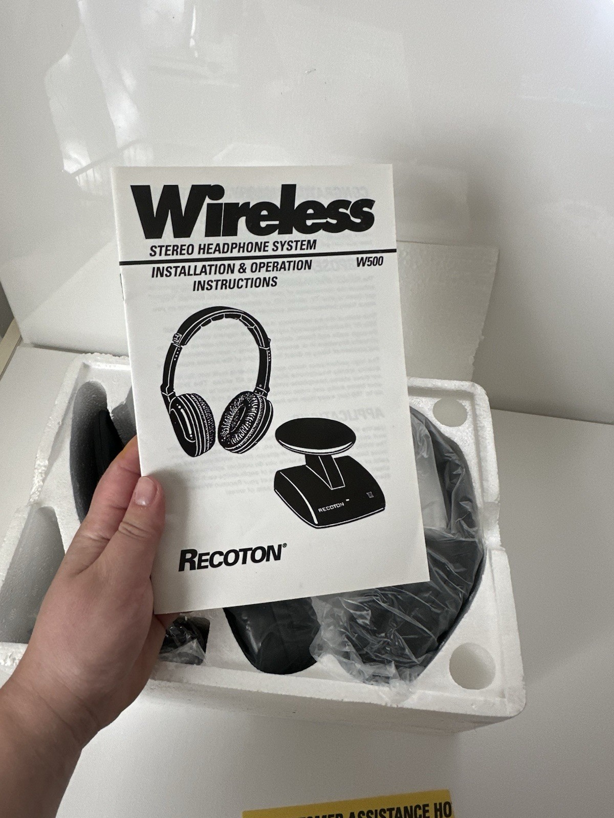 Vintage Recoton W500 Wireless Stereo Headphones 1994
