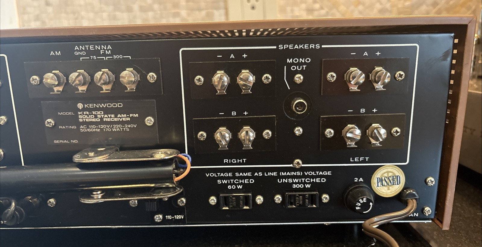 Kenwood KR-100 AM/FM Stereo Receiver 33 WPC Open Box Perfect Working Condition