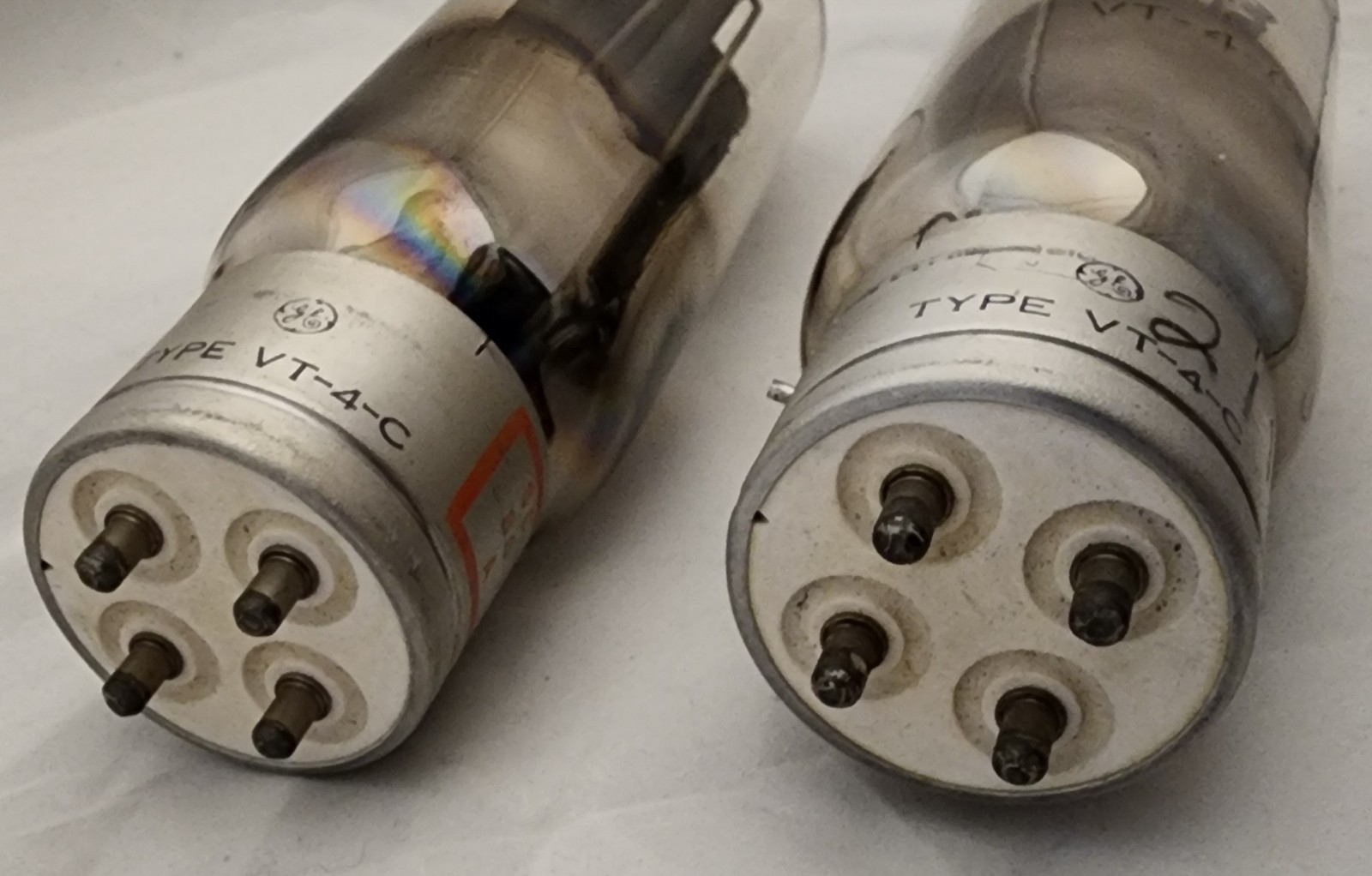 Pair GE VT-4-C 211 Vacuum Power Tubes Nice (Qty-2) Vintage
