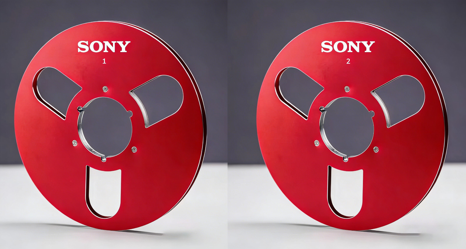One Pair orange 10.5” Aluminium tape reel for Sony Reel To Reel tape recorder