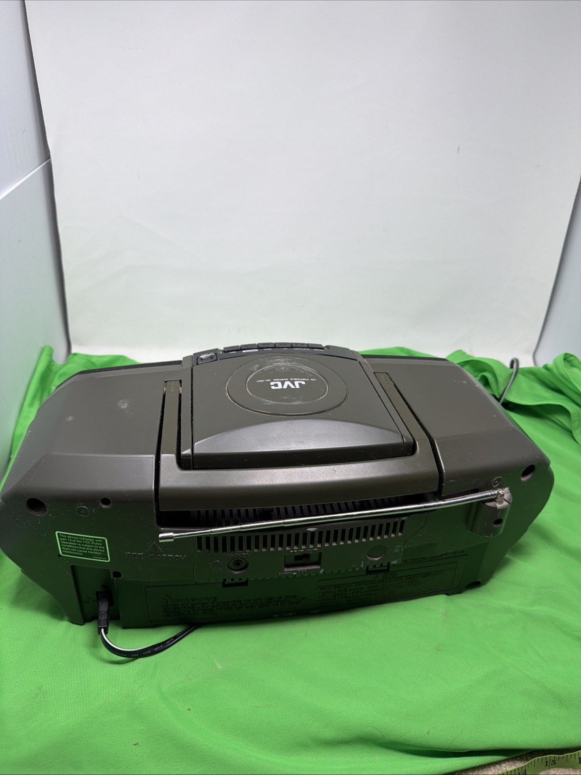 JVC Vintage Boombox RC-QN1BK AM/FM, CD, Cassette Tape Tested and Working