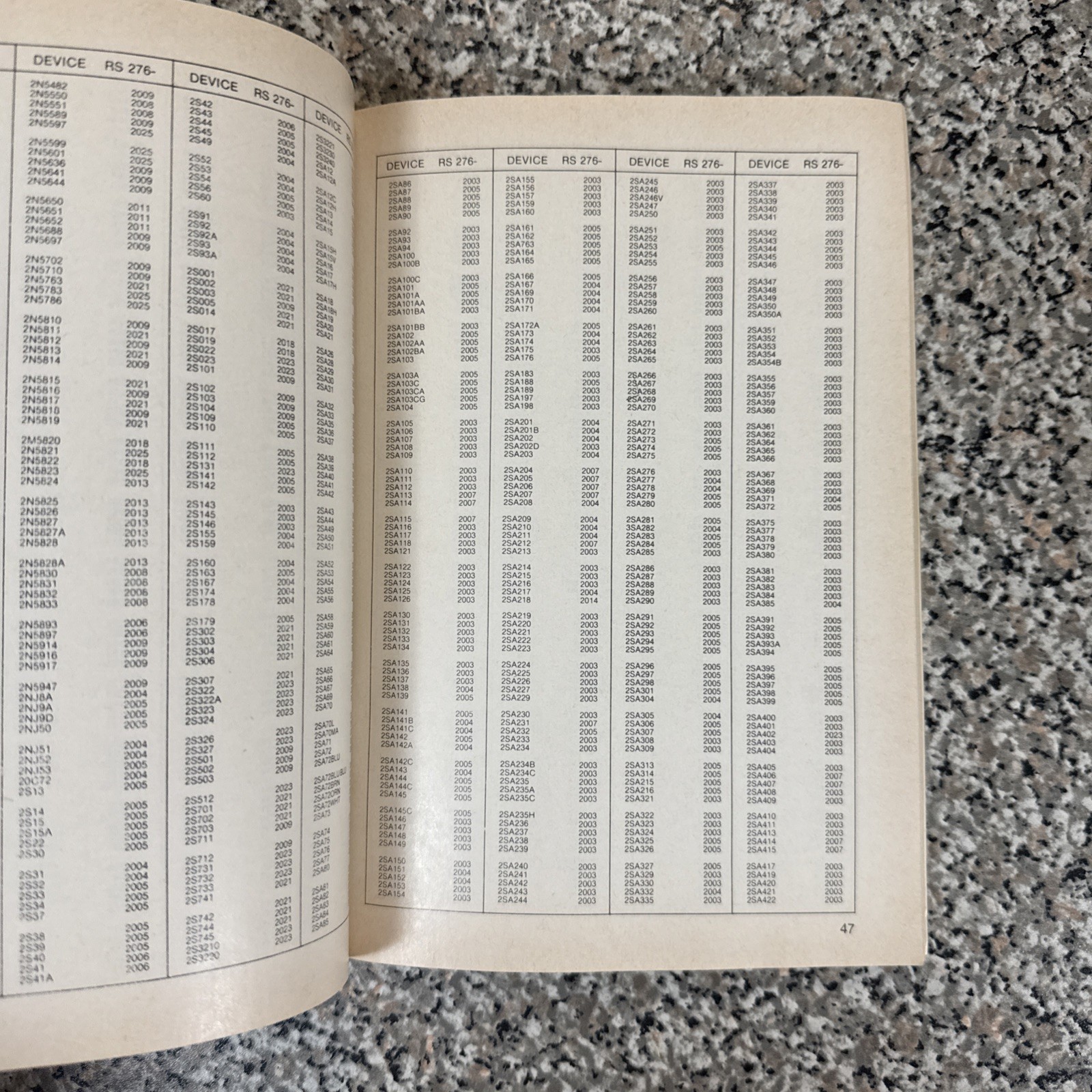 1972 Archer Transistor Substitution Guide Radio Shack 276-2000 Electronics