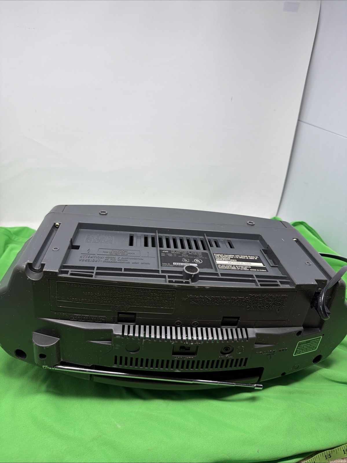 JVC Vintage Boombox RC-QN1BK AM/FM, CD, Cassette Tape Tested and Working