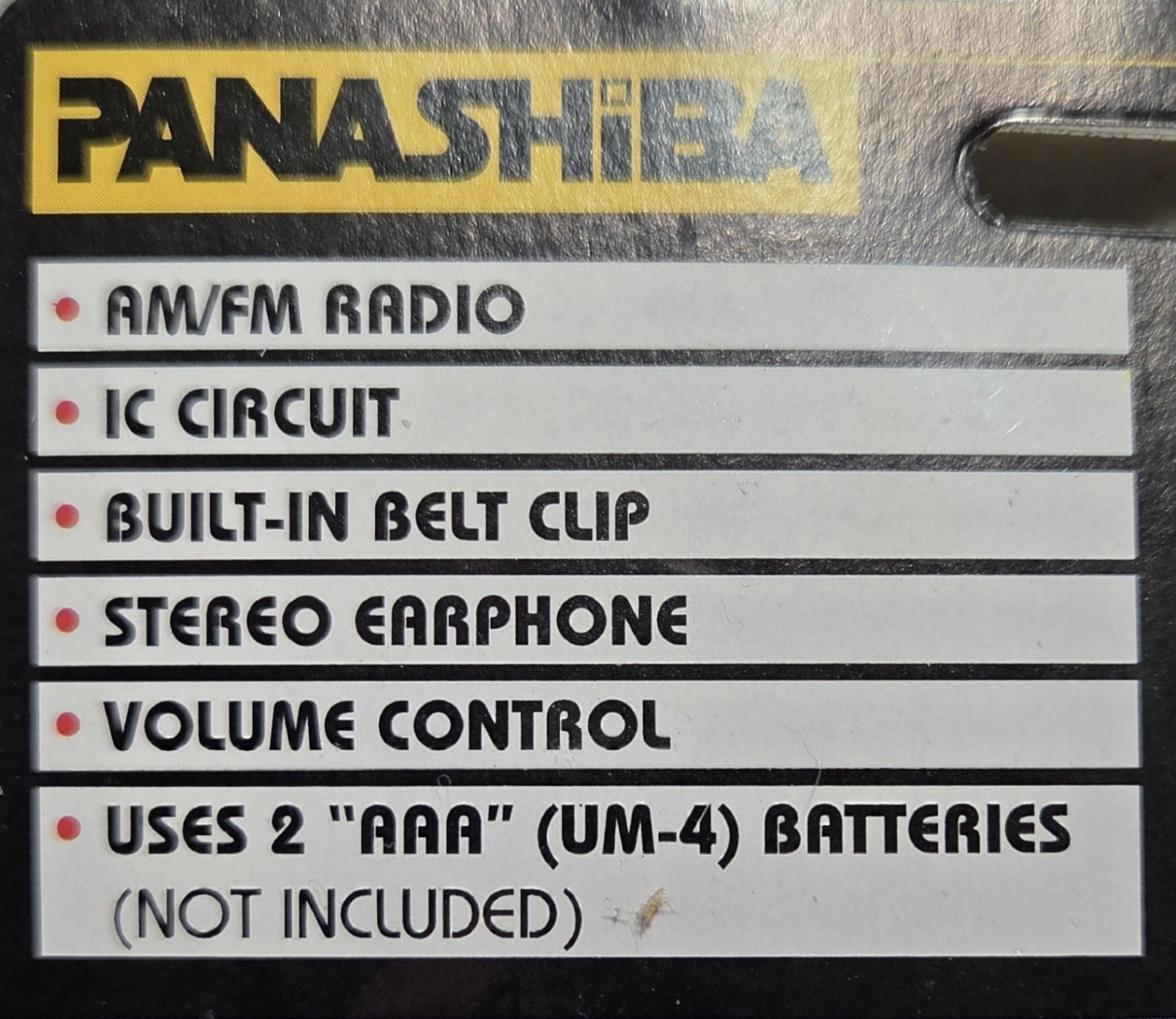 ​New Rare Panashiba SX-163 AM/FM Pocket Radio Vintage 1980s Sealed Dead Stock