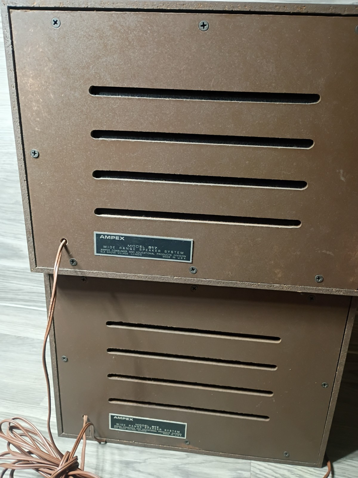 Ampex Model 517 Wide Range Speaker System Vintage Retro Speakers 1972 Tested