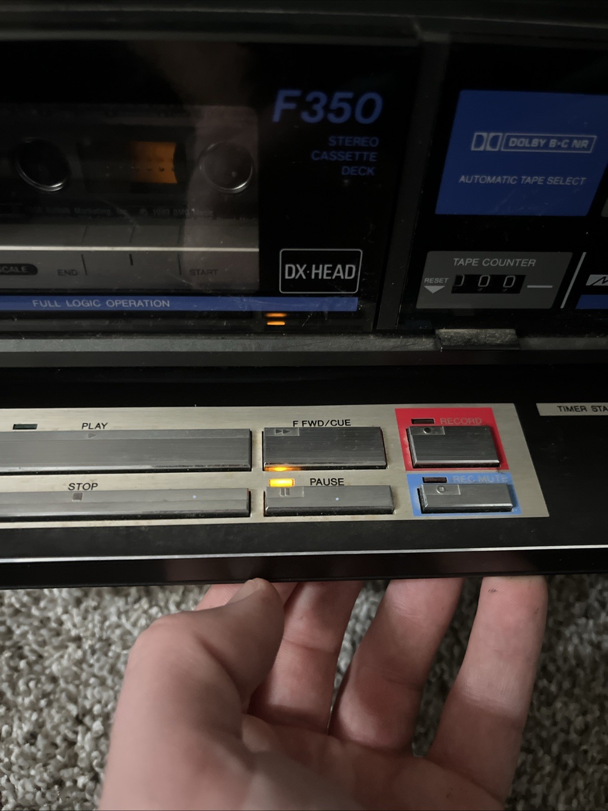 Serviced/Working/ AIWA F350 Cassette Deck. READ TESTED WORKS RETURNS ACCEPTED
