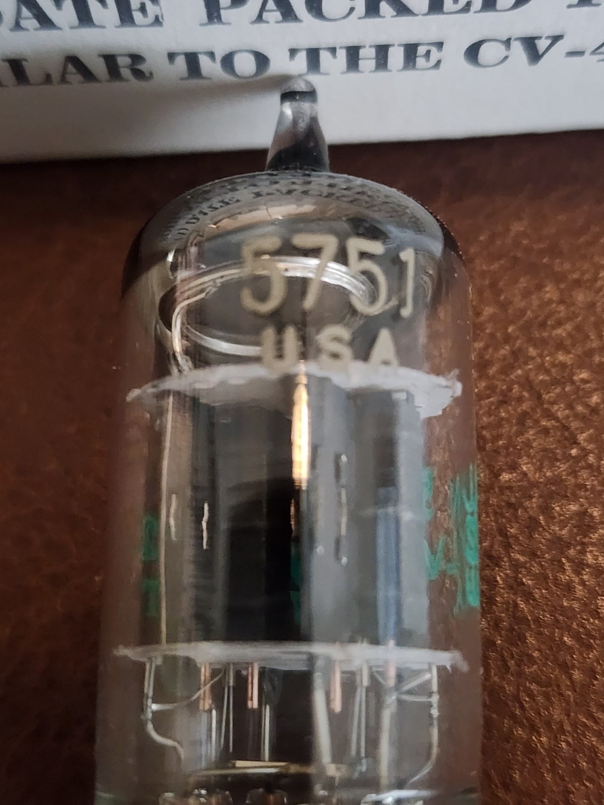 GTE Sylvania – JAN 5751 NOS Tubes Pair (2) Original Box Date Code 11-80 Untested