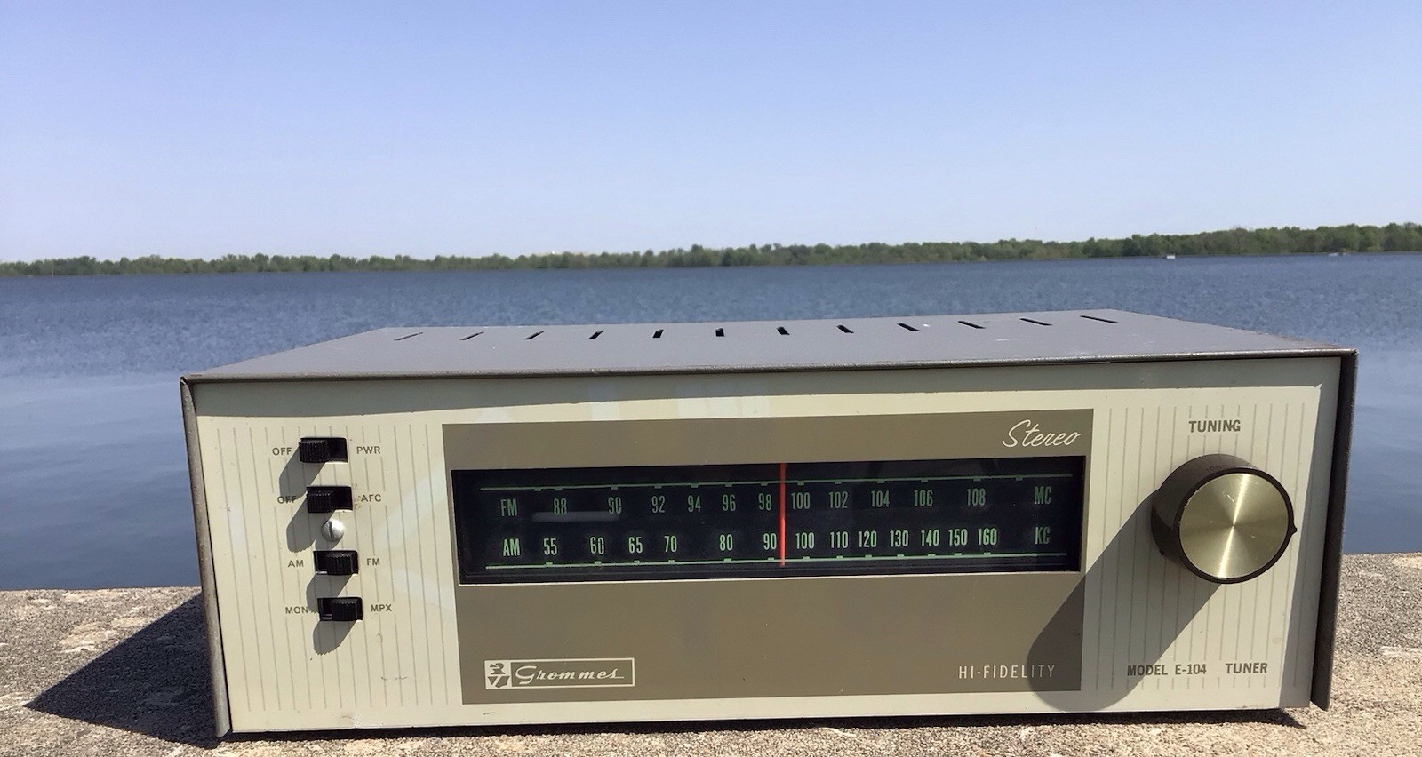 60s Grommes E104 Vacuum Tube Stereo Hi-Fidelity Tuner Estate Fresh …Tested .NR