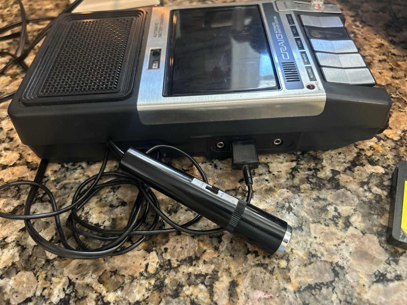 Vintage Craig Cassette Tape Recorder Player W Microphone & Case Tested VIDEO