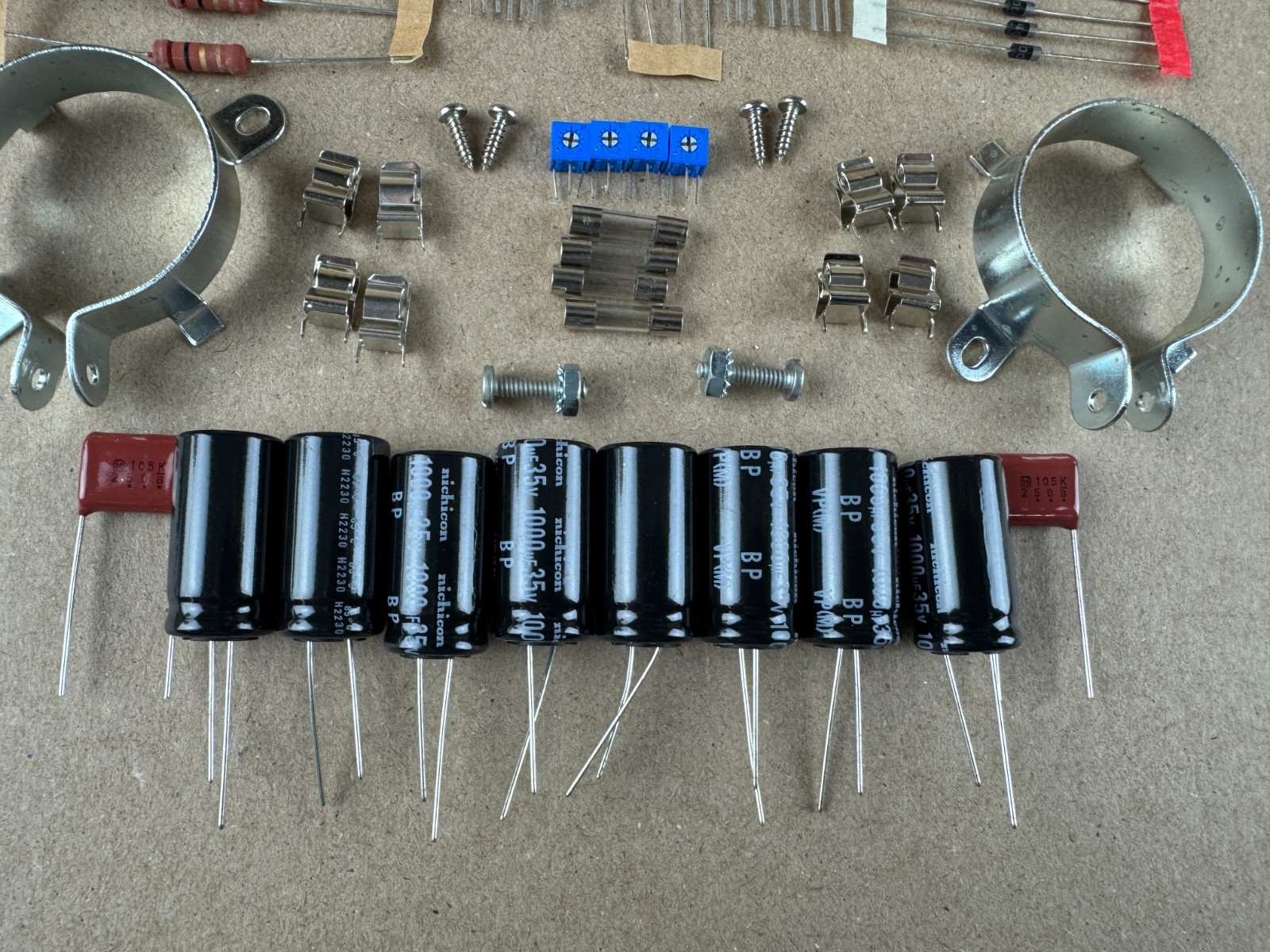 Sansui 3000A Repair Kit for Service Bulletin new Bipolar caps Diodes Transistors