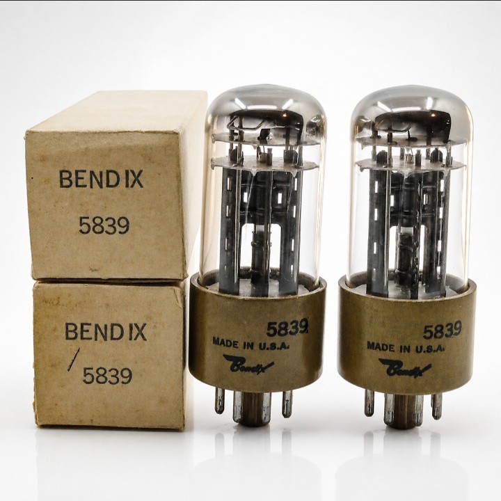 NOS PAIR BENDIX 5839/BLACK PLATE RECTIFIER/DUAL GETTER/BALANCED