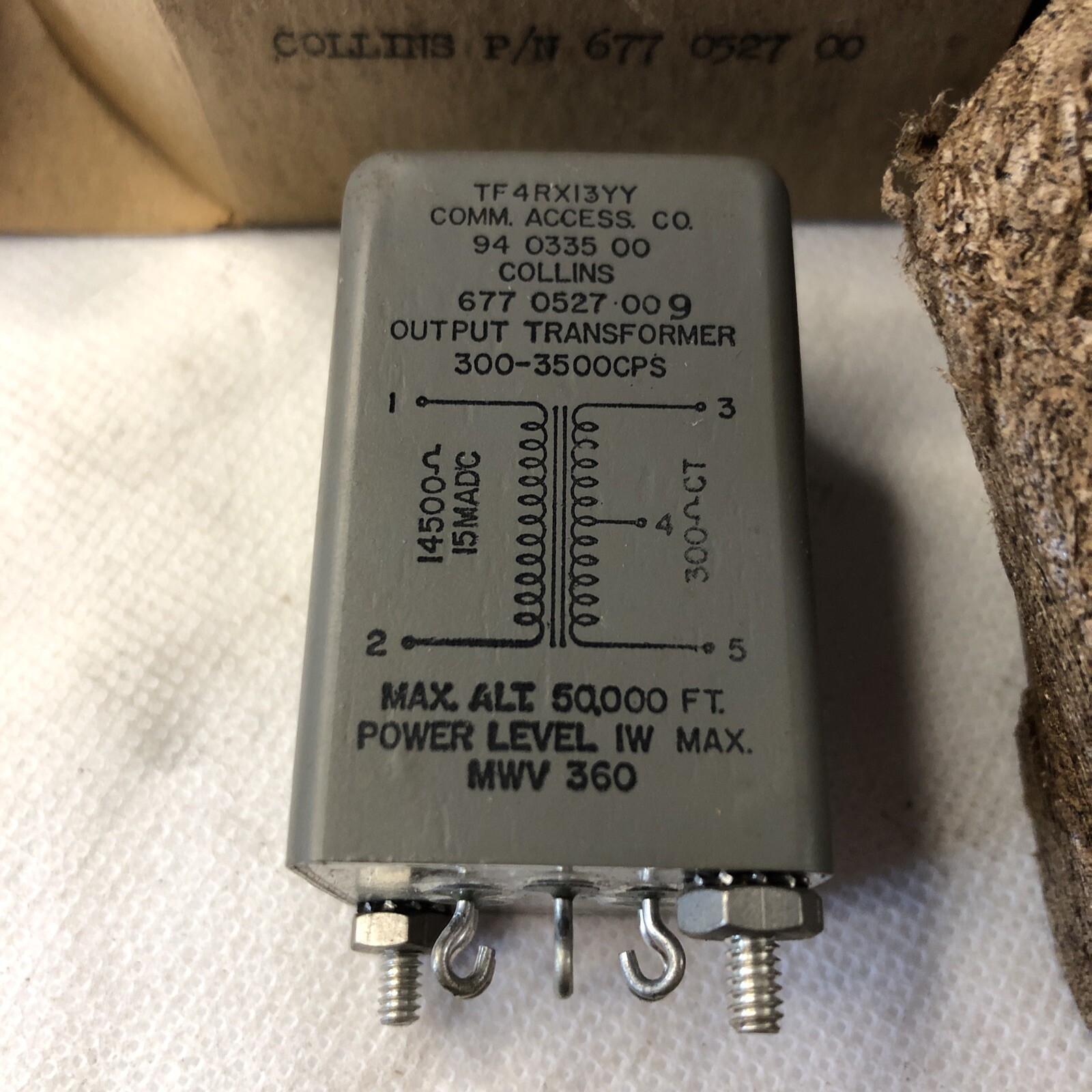NOS Collins Transformer Noas 57-438 TF 4RXI3YY 677 0527 009 R5950-538-7007-E121
