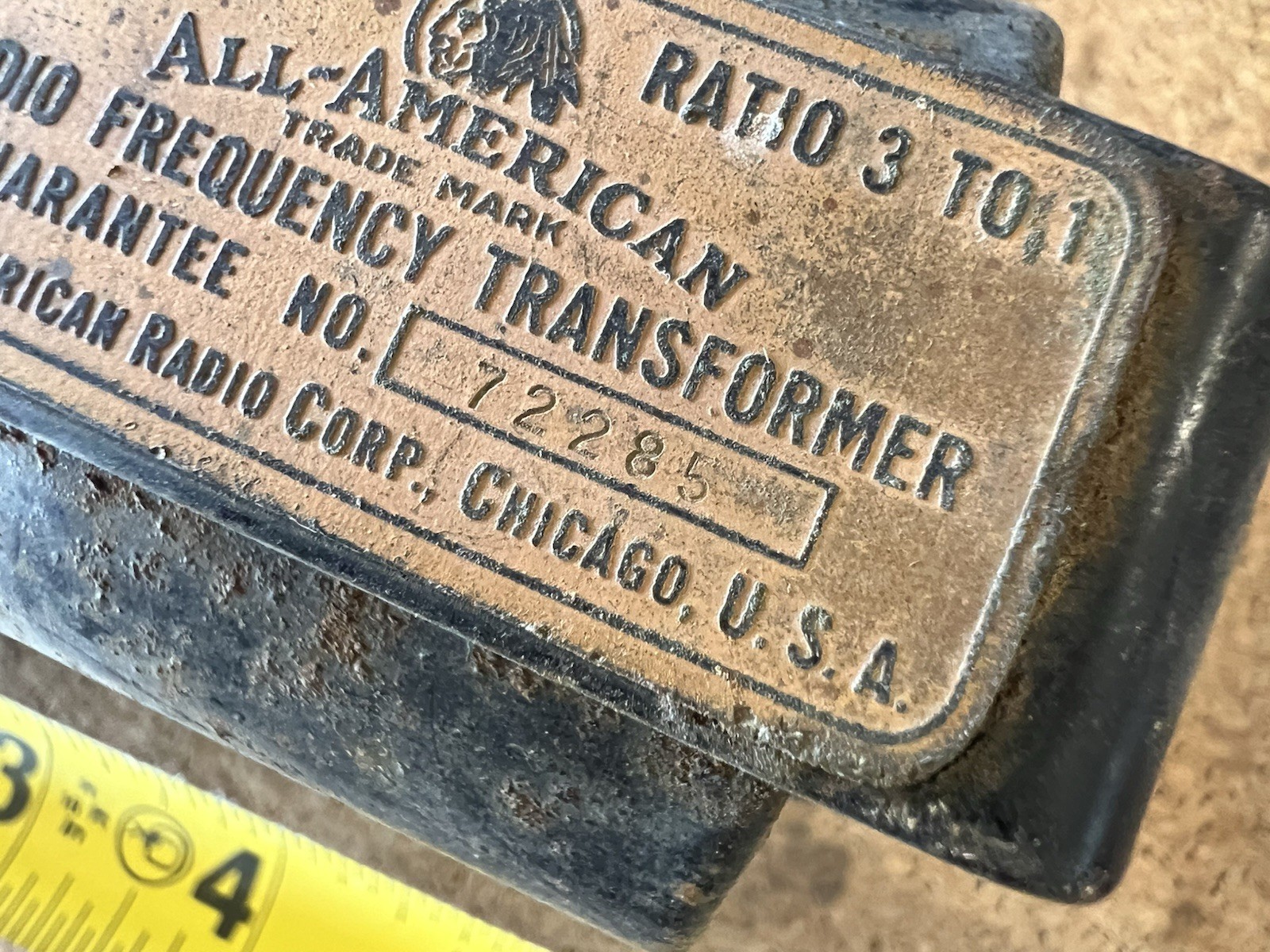 Pair of Antique All-American Audio Frequency Transformers Type R-14