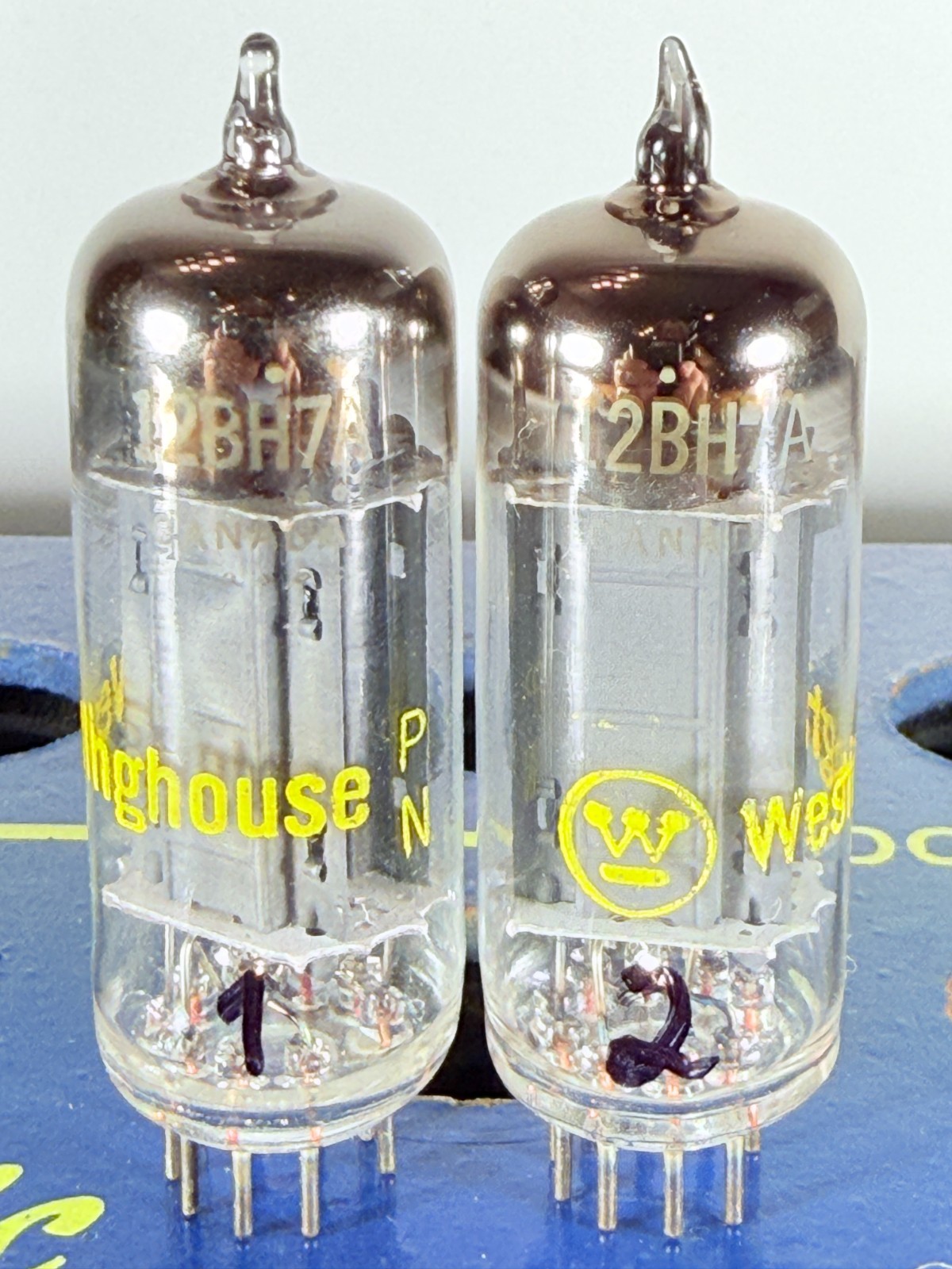 Pair Westinghouse 12BH7 12BH7A NOS NIB Canada Tested Like NOS Tube