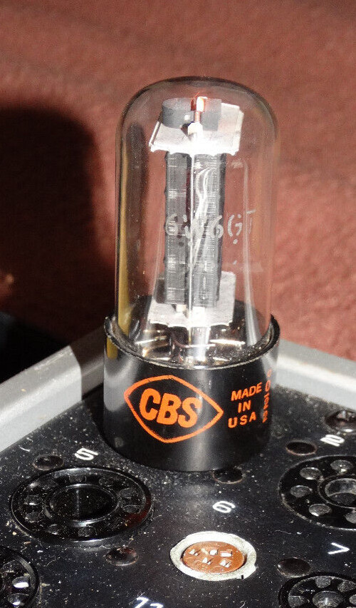 NOS CBS 6W6GT Power Pentode TV Vert. radio power pentode Vacuum tube Tested Mint