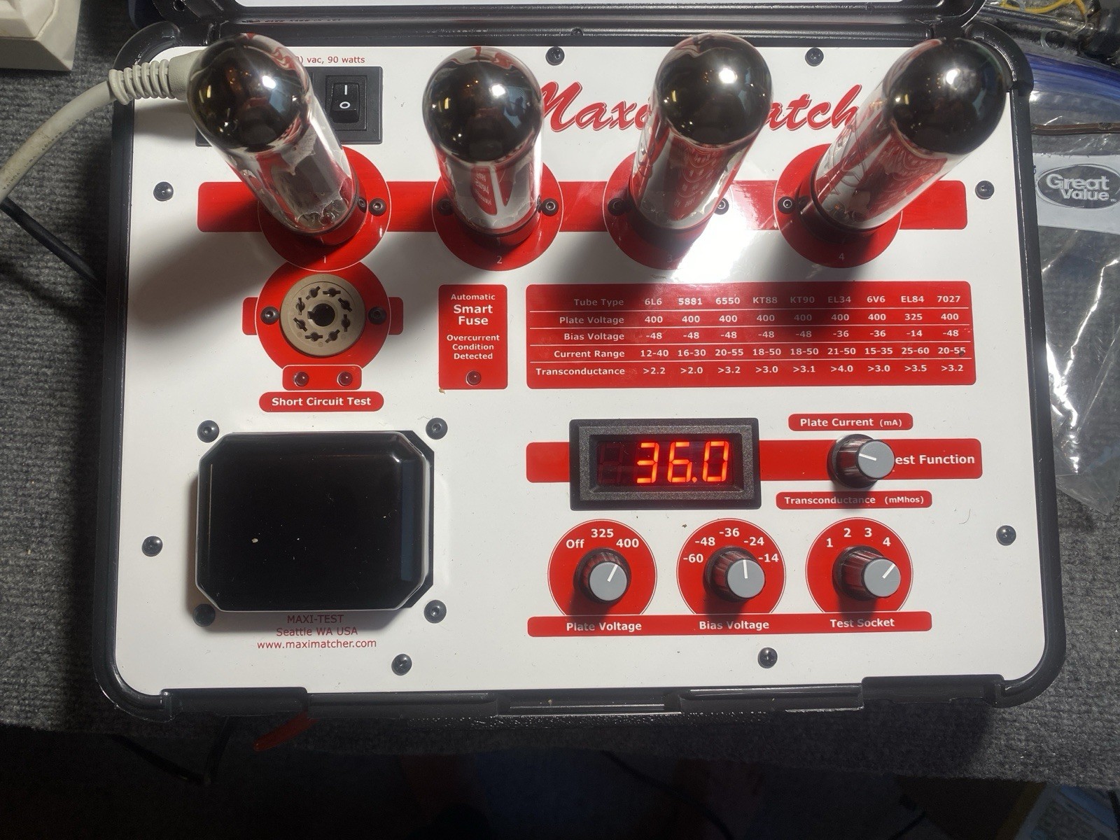 Matched Quad JJ KT77 Power Tubes – Matched on MaxiMatcher II – Excellent!