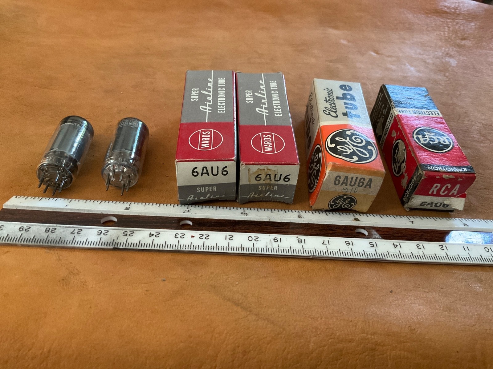 Vintage Vacuum Tubes 6AU6 Lot of 6 various brands Untested