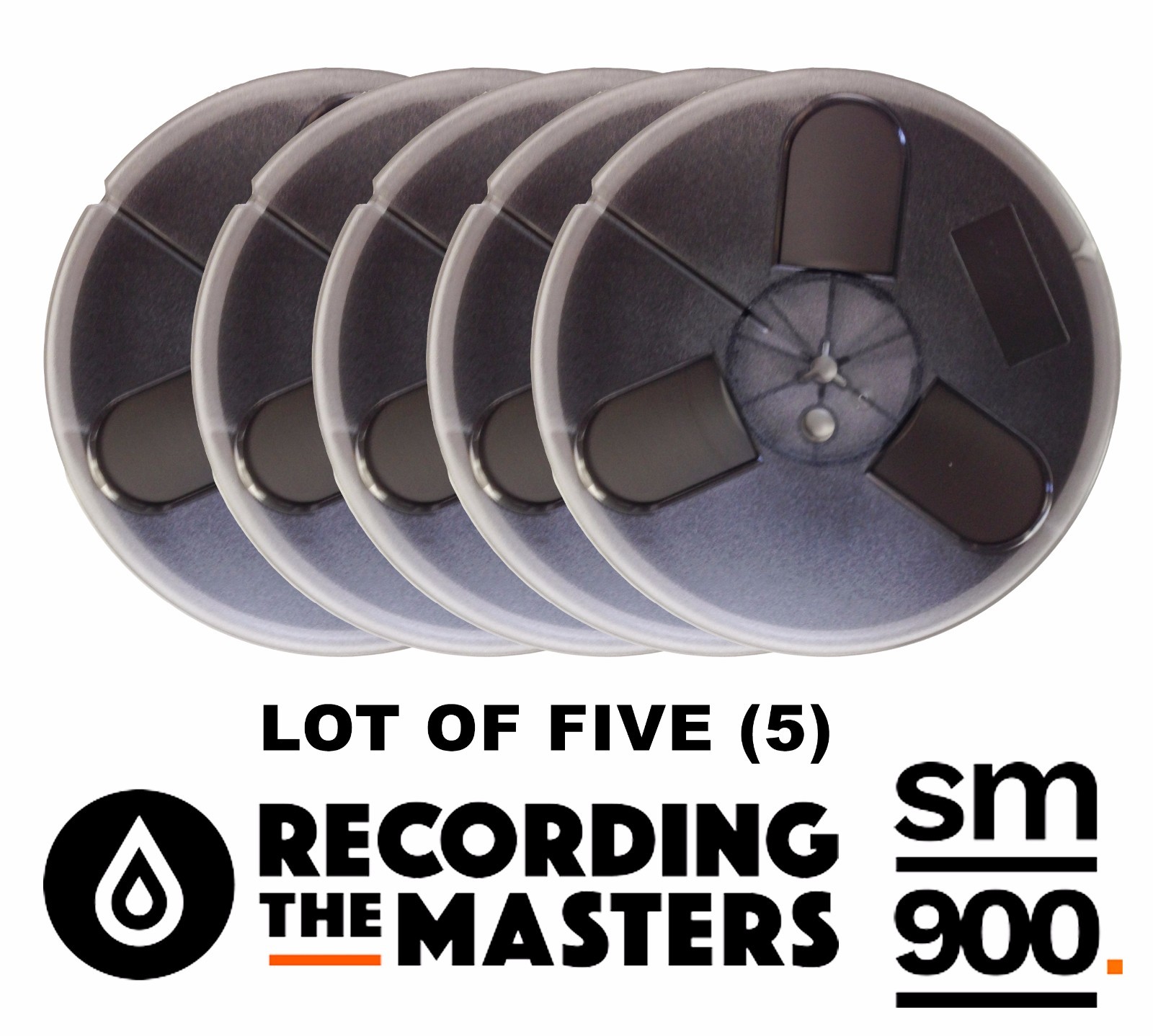 LOT OF(5) SM900 RTM PYRAL RMG RMGI TAPE REEL TO REEL 1/4″ X 1200′ 7″ PLASTIC NEW