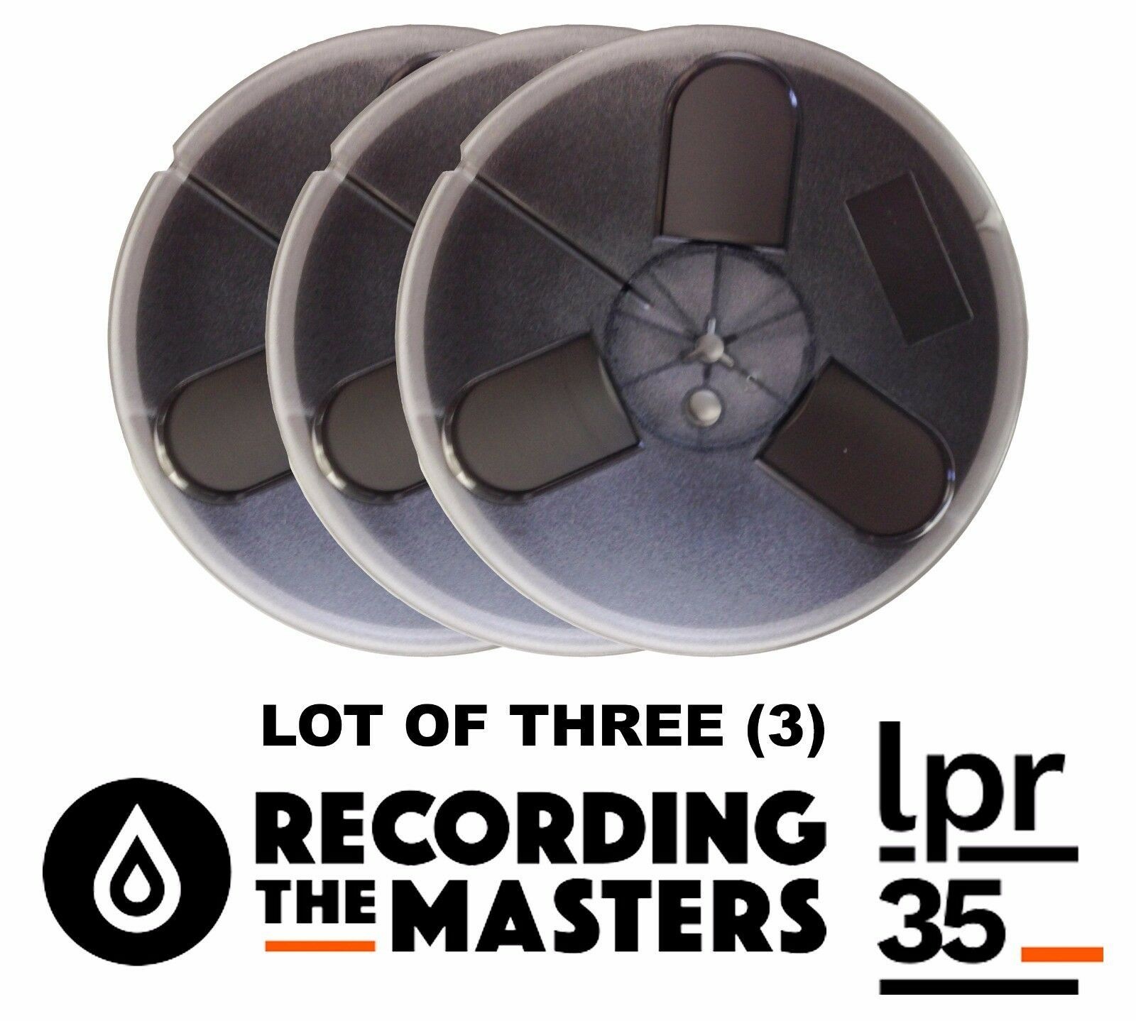 3 Pack LPR35 1/4″ x 1800′ Analog Recording Tape on 7″ Plastic Reel w/Box NEW