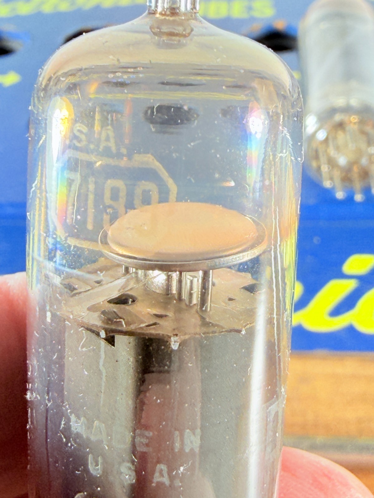 Matched Pair RCA 7189 EL84 6BQ5 Disk Getter Tested Good Tube