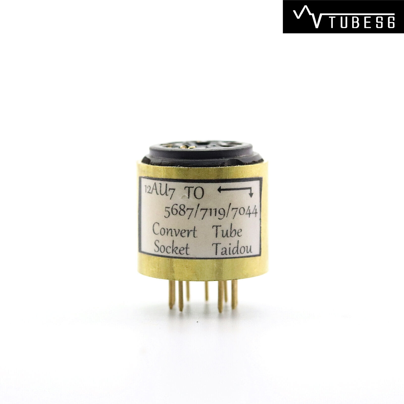 One Gold plated 12AU7 12BH7 E80CC (to) 5687 7044 7119 Vacuum tube convert socket