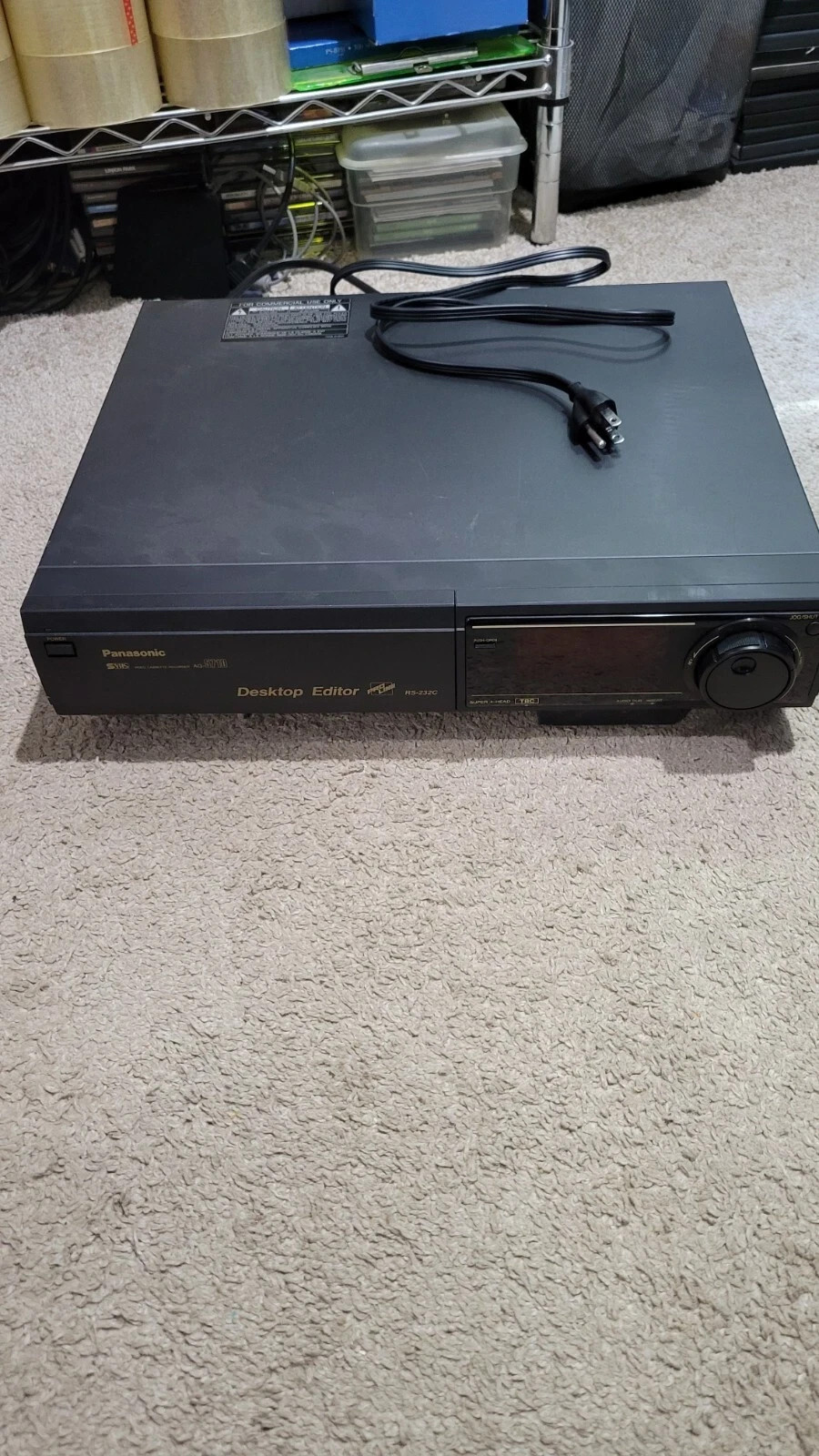 Panasonic AG-5710 S-VHS SVHS Super VHS Player Recorder PRO VCR Deck TBC ~AG-1980