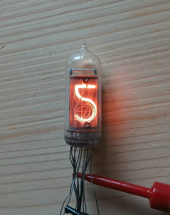 1 X IN-14 Soviet Nixie Tube. Fine Mesh. NOS.