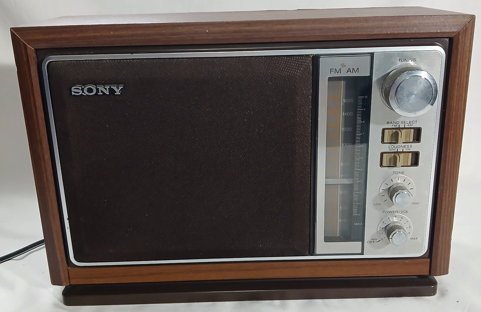 Vintage Sony ICF-9740W AM/FM Wood Cabinet Radio – Tested Works Great Tabletop