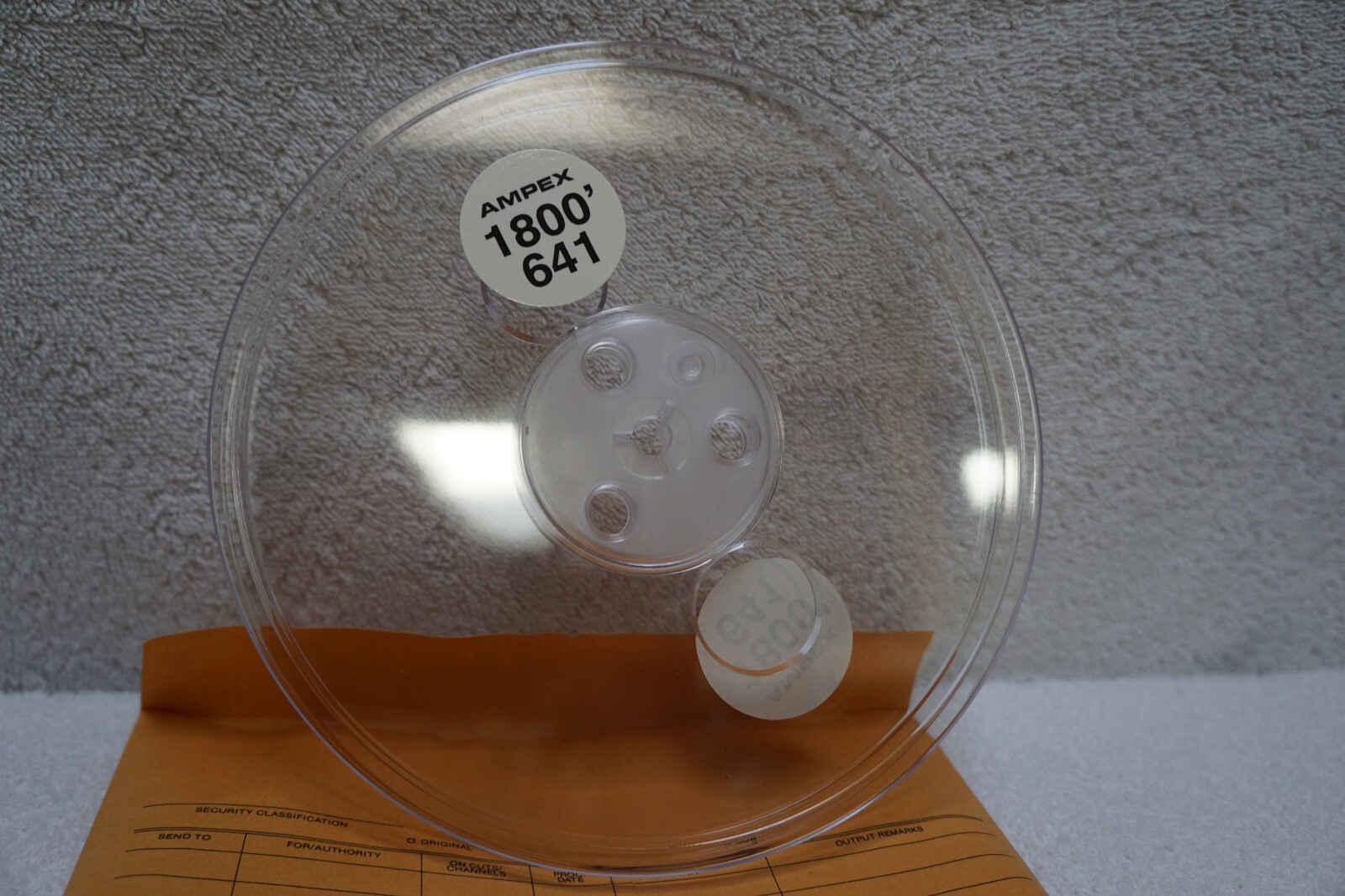AMPEX 641 PLASTIC 7″ INCH REEL & ENVELOPE for 4-track 3.75 ips 7.5 ips NOS