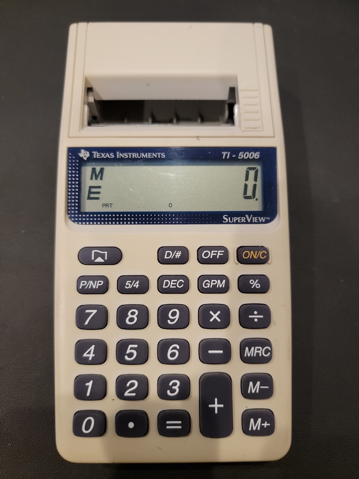Texas Instruments TI-5006 Vintage SuperView Printing Calculator Made in Malaysia