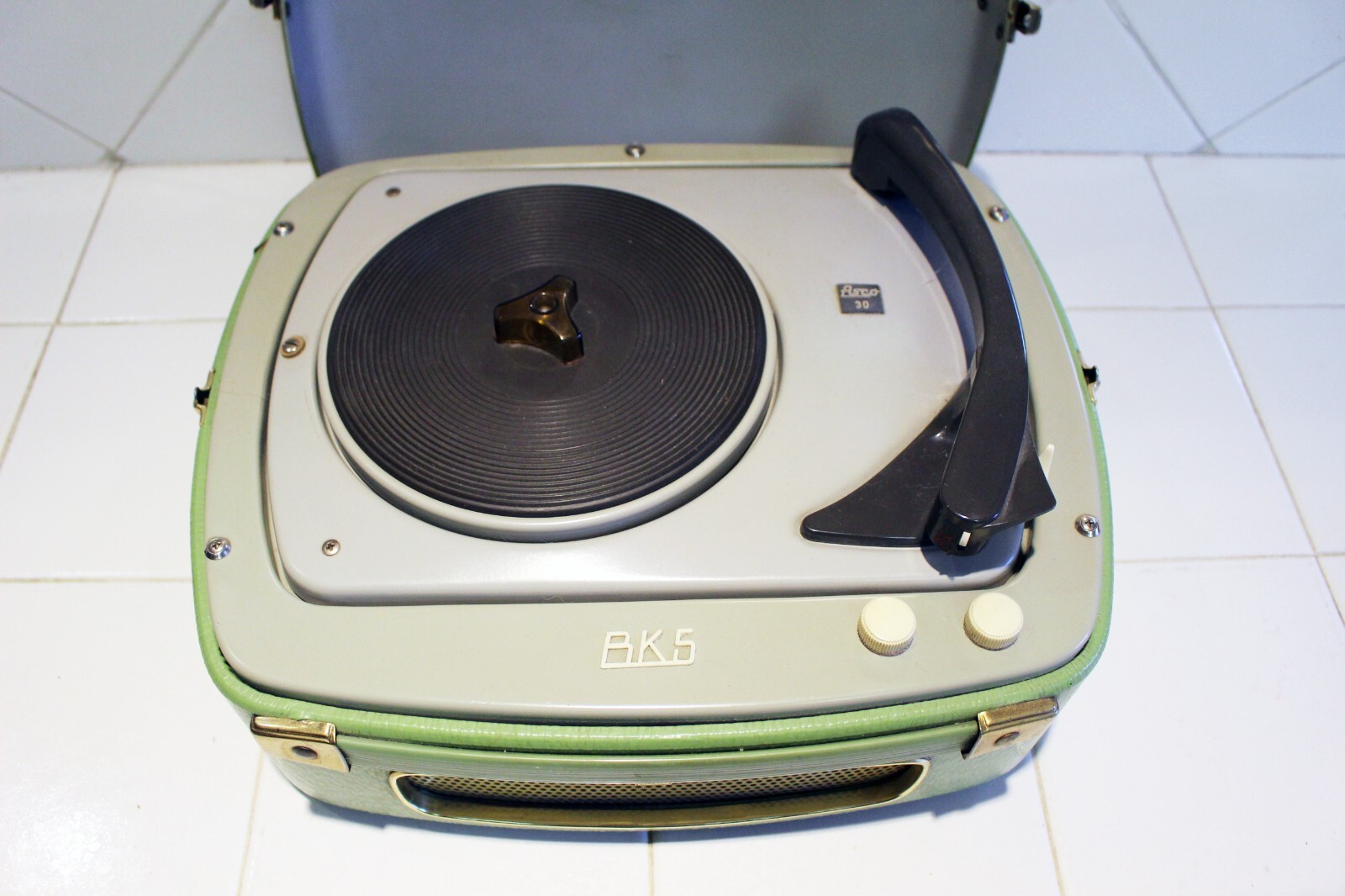 WATCH- Rare Late 1950s Portable German Record Player- Asco BK5- Mid Century Look