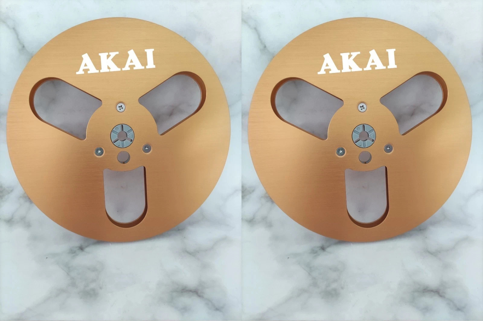 1 Pair 7” silvery AKAI Light Aluminum Reel to Reel Take Up Reel for AKAI GX-77