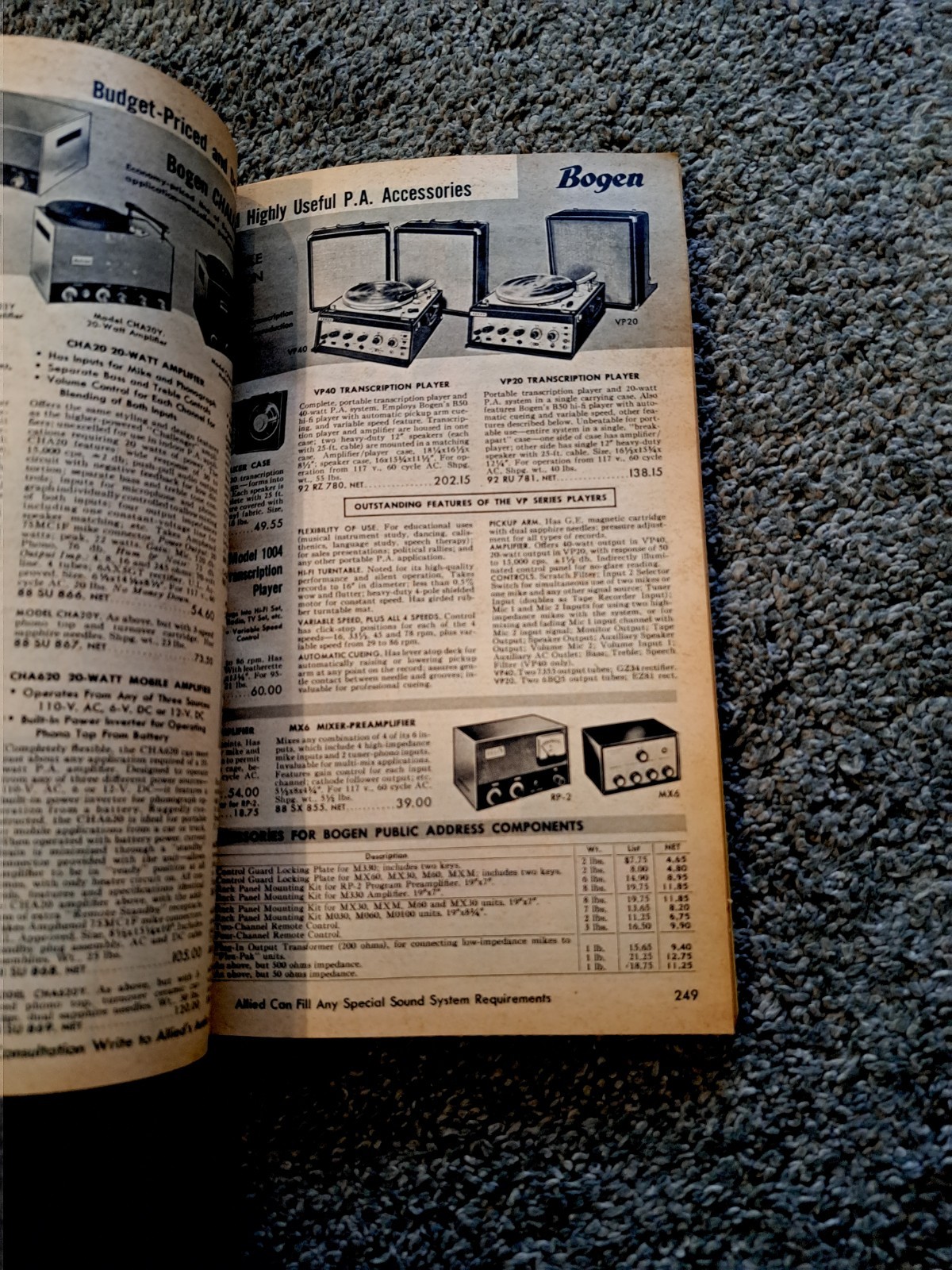 Vintage 1962 Allied Electronics Catalog Stereo Radio Audio Speakers Knight-Kit
