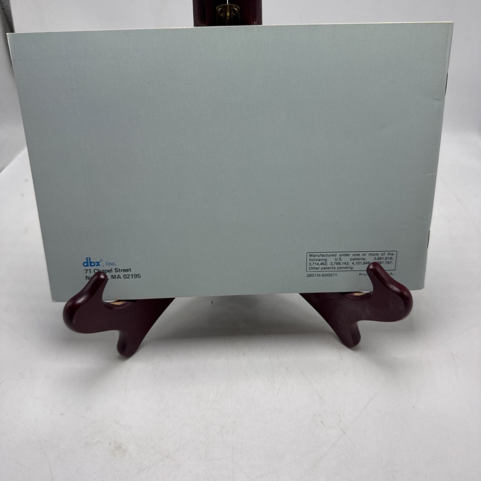 DBX Model 122/124 Tape Noise Reduction Systems Instruction Manual Only