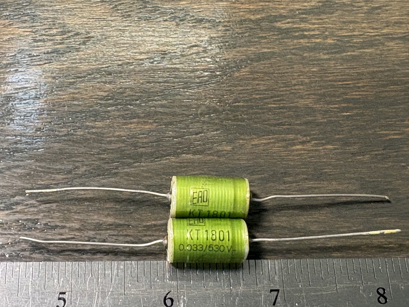 2x NOS ERO Roederstein KT1801 Film & Foil Capacitors 33nF 630v Hi-Q Audio .033uF