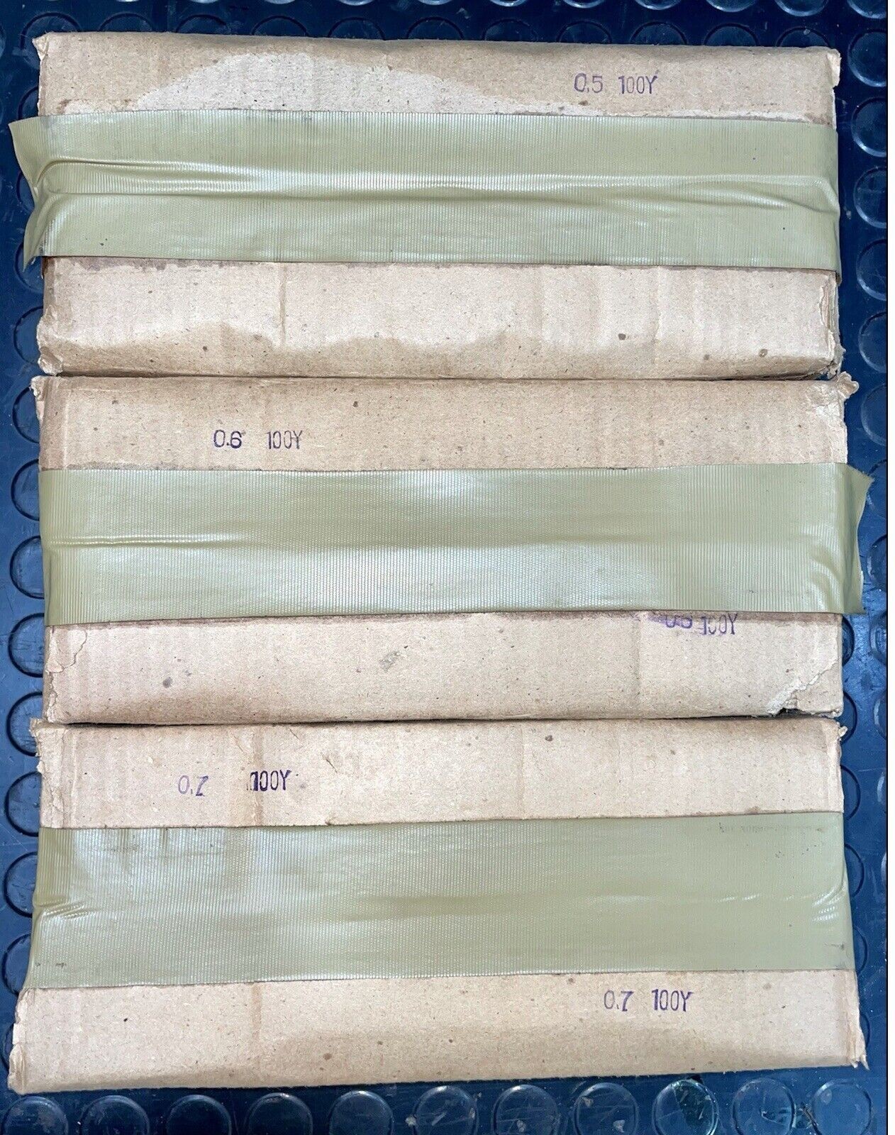4 Reels Dial Cord Radio, different Cal. 1.5mm, 7mm, 6mm, and 5mm. NOS Heavy cord