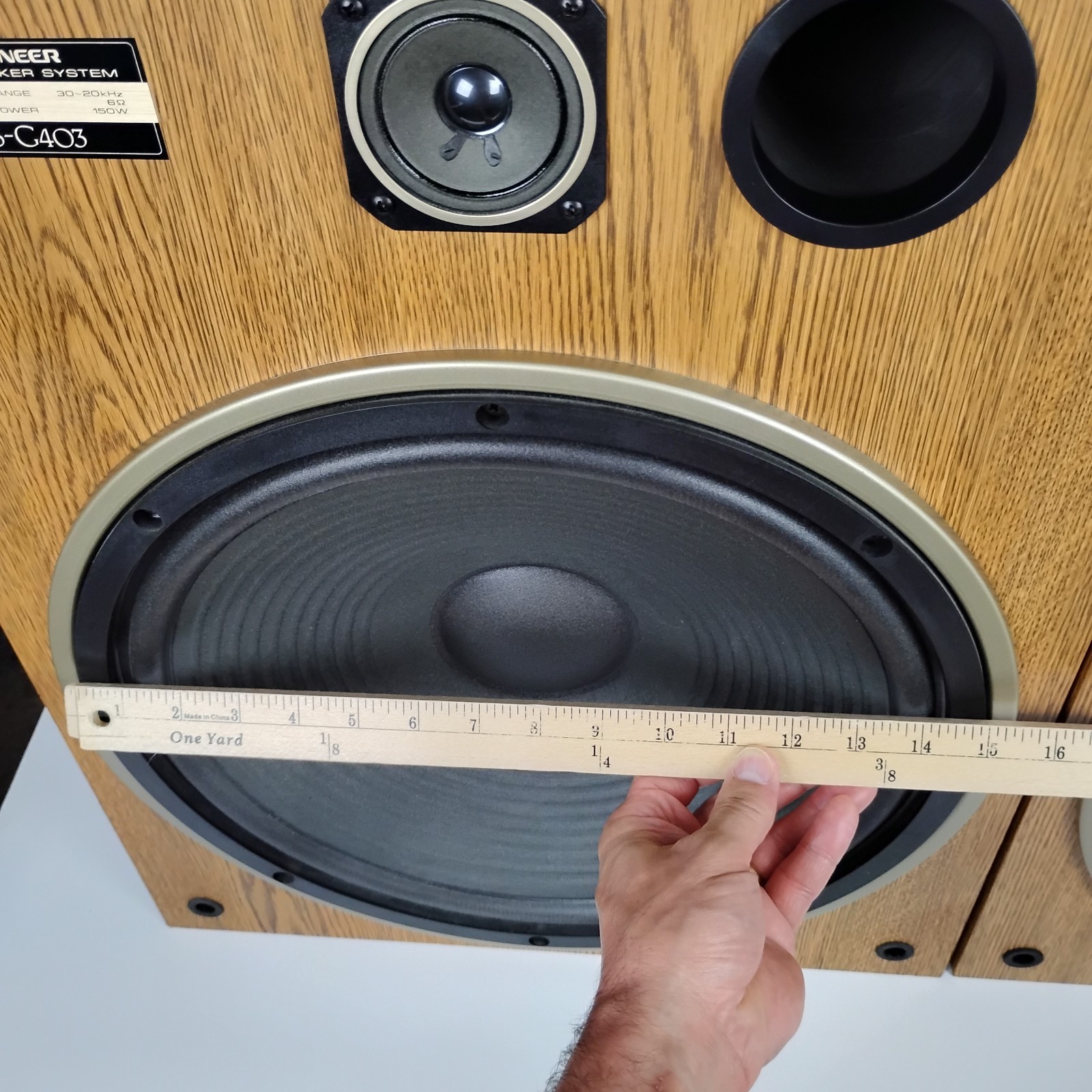 Pioneer CS-G403 Vintage 3-Way Floor Stereo Speakers Pair 15″ Woofers Made In USA