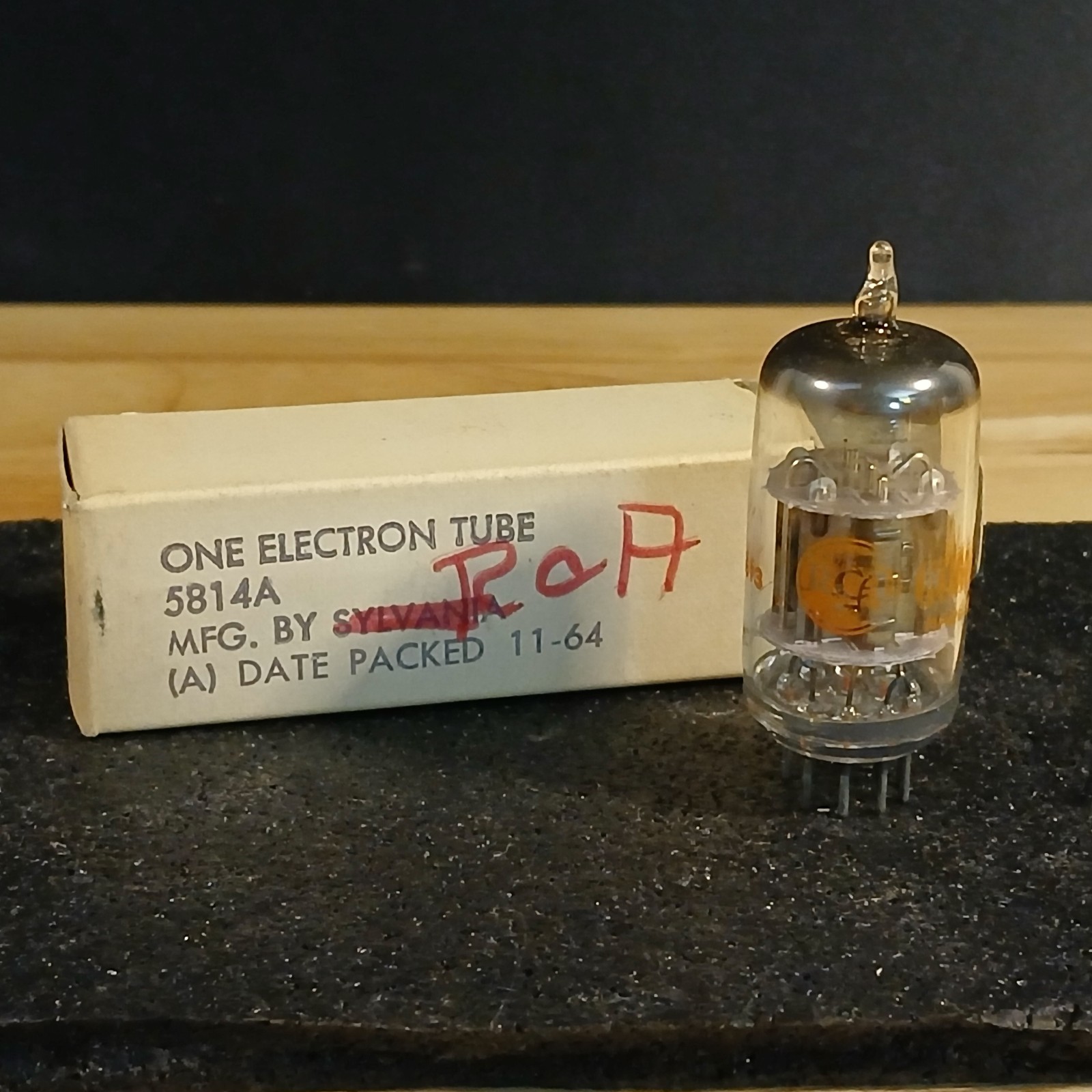 RCA Plack Plate Command 5814A Audio Tube NOS NIB