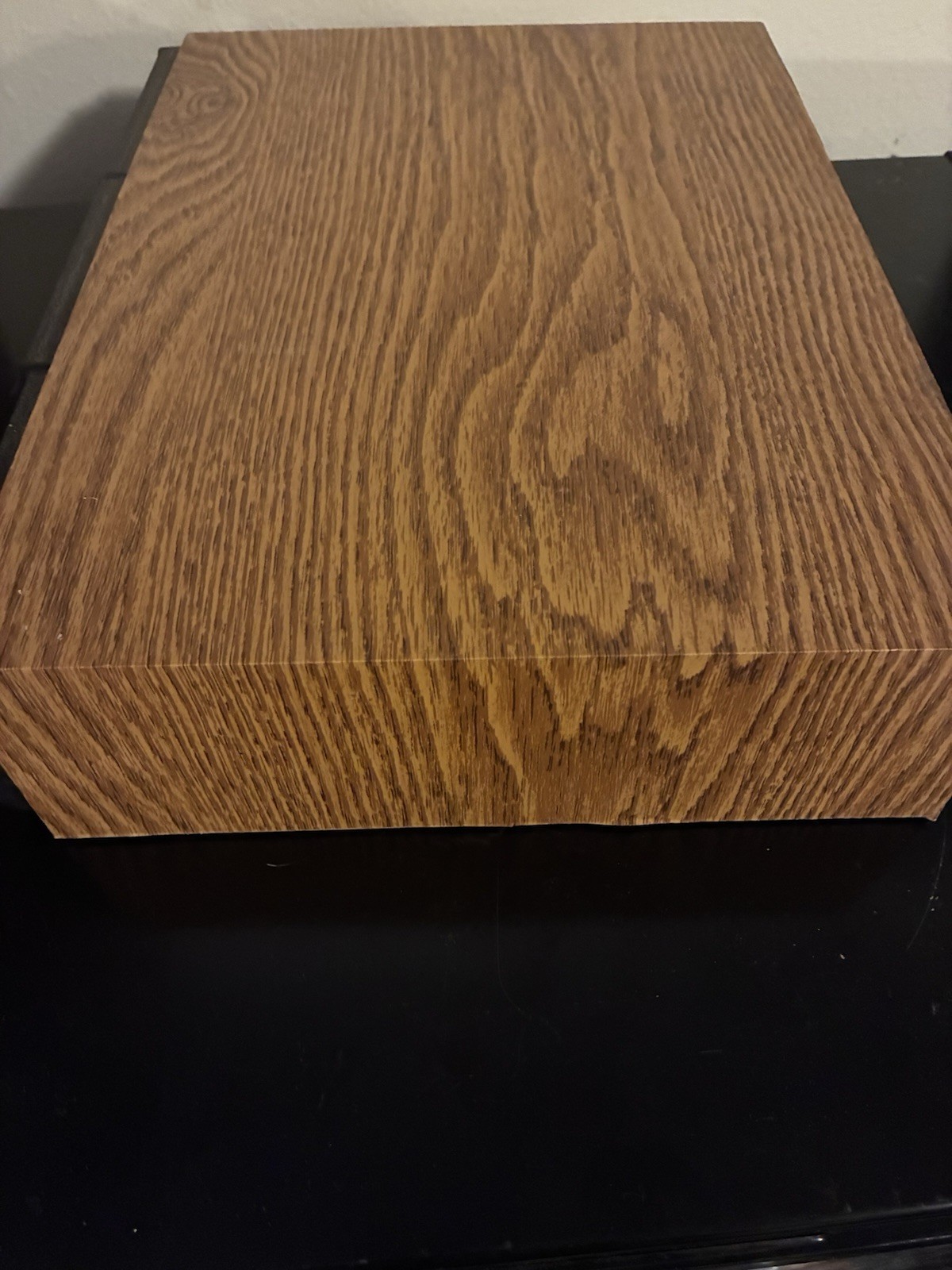 Vintage Audio Cassette Storage Holder Wood Look 3 Drawer Cabinet Holds 42