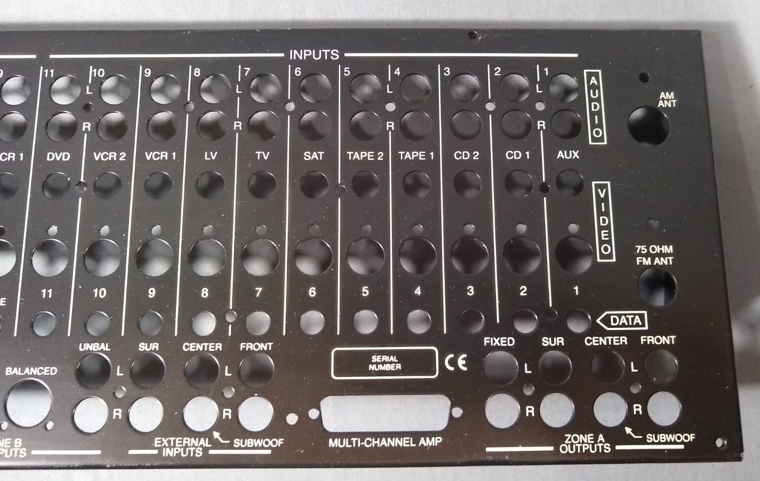 McIntosh Rear Panel Back Plate for MX132 A/V Control Center – EUC