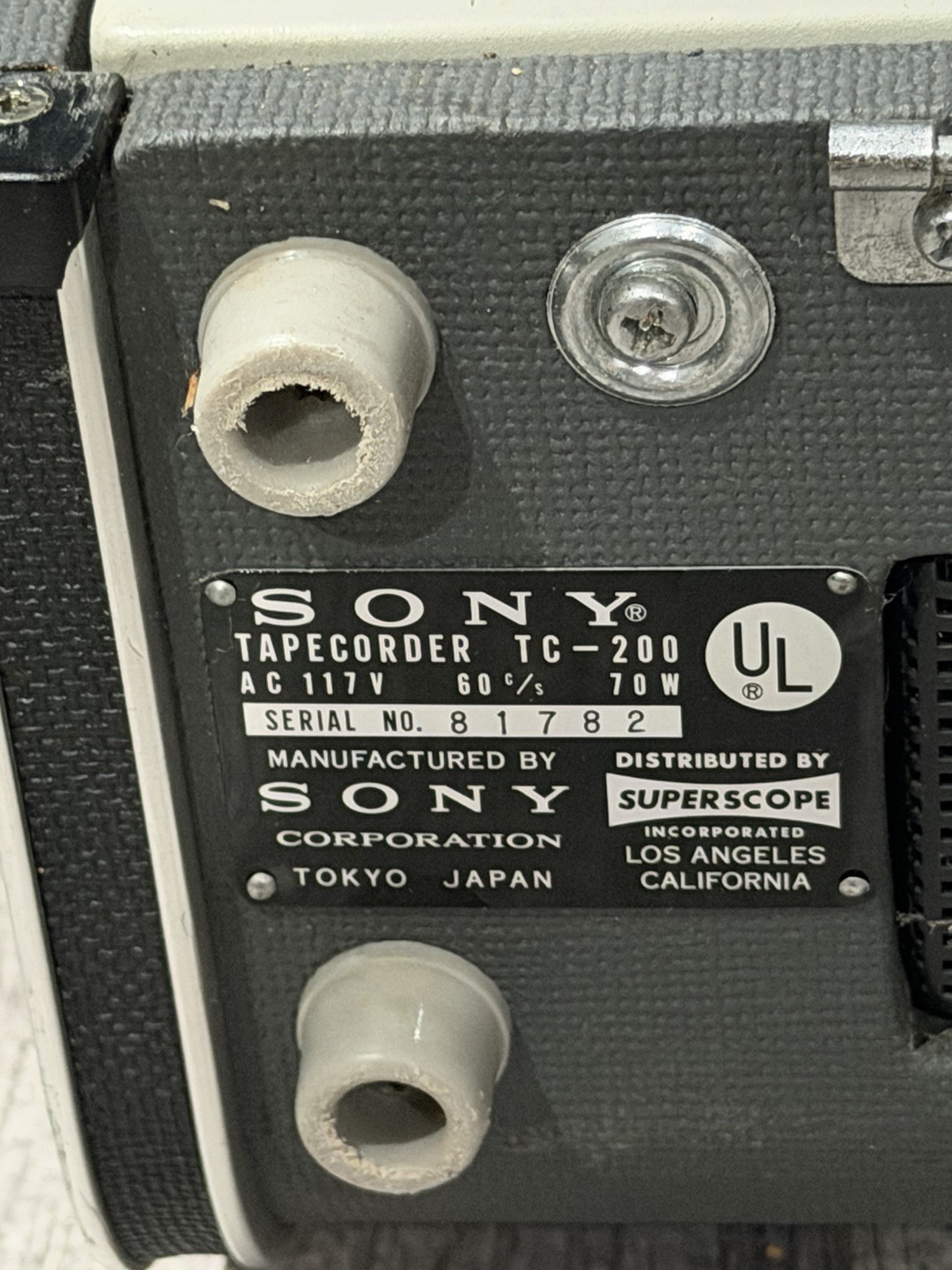 RARE VINTAGE Sony TC-200 Reel-To-Reel Tape Recorder-TESTED