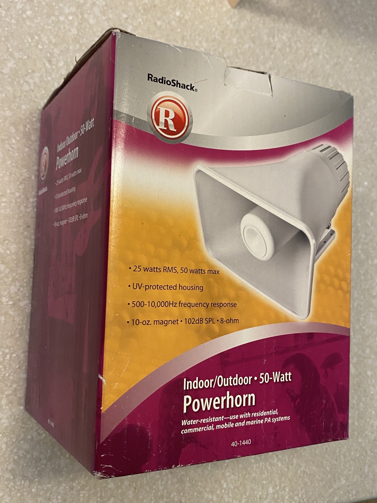 Power Horn Indoor Outdoor PA Speaker 25W RMS 50 Watt Radio Shack 40-1440 NEW