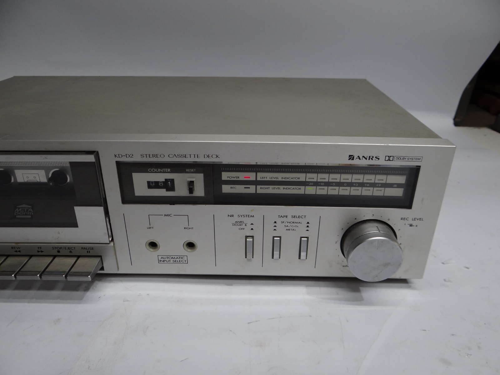Vintage JVC KD-D2J Stereo Cassette Deck | Tested Working | Silver