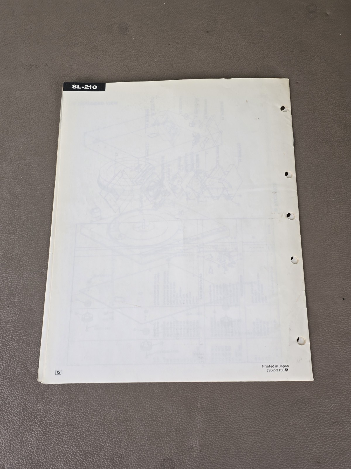 Technics Turntable SL-210/A Service Manual D-4408