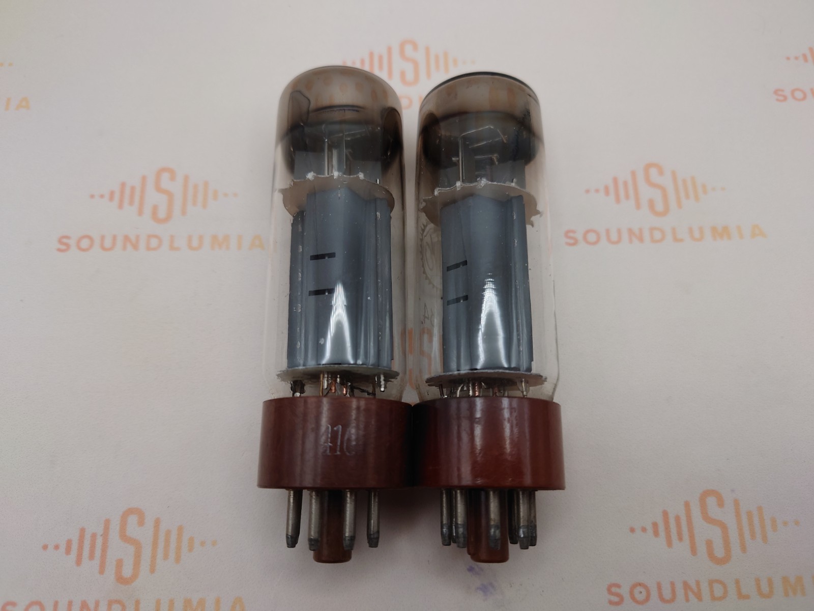 Mazda EL34 6CA7 DD Getter Matched Pair – Valvo Label – Bruxelles – NOS+
